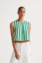Load image into Gallery viewer, Grass Striped Sleeveless Top
