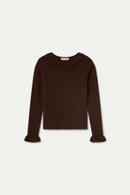 Load image into Gallery viewer, Pierrot Ruffle Knit Top
