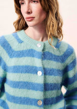 Load image into Gallery viewer, FRNCH Heritage Azure Stripe Cardigan
