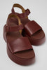 Camper Sandal: Tasha Burgundy