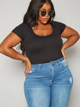 Load image into Gallery viewer, Plus Size Ribbed Bodysuit
