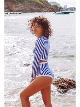 Load image into Gallery viewer, Giulia UPF 50+ Blue High-Waisted Bottom

