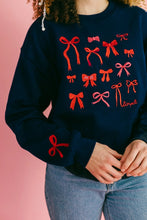 Load image into Gallery viewer, Bows Embroidered Sweatshirt  (2 Colour Ways)
