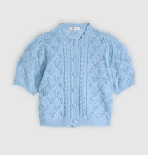 Load image into Gallery viewer, Cumulus Pointelle Short Sleeve Cardi
