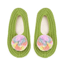 Load image into Gallery viewer, Marble Pom Pom Knit Slippers
