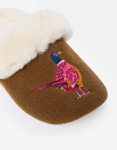 Pleasant Pheasant Fuzzy Slippers